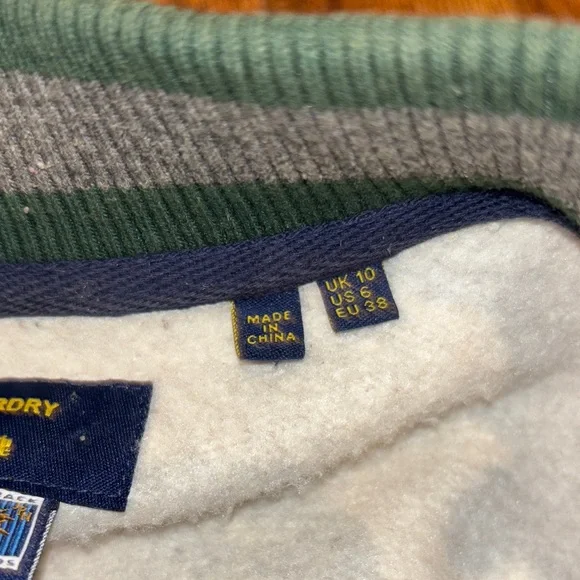 Superdry varsity boys Gray Green Jacket embroidered US 6 M Small - Picture 6 of 11